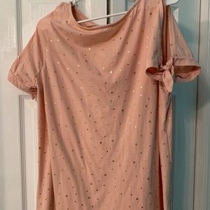 Lane Bryant Tied-Sleeve Sparkle Dot Top size 14/16